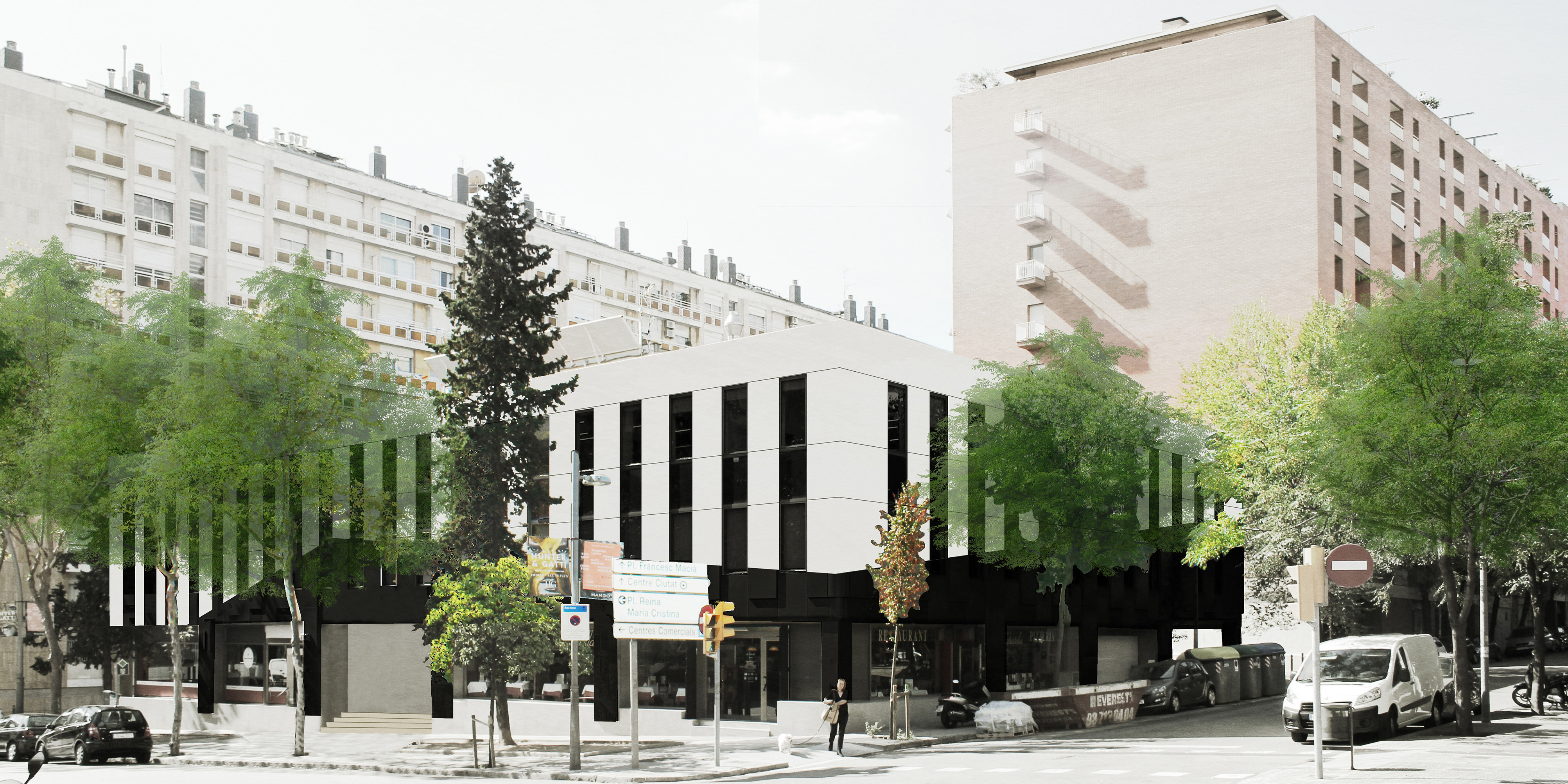 Tractament de façana a edifici d’oficines
